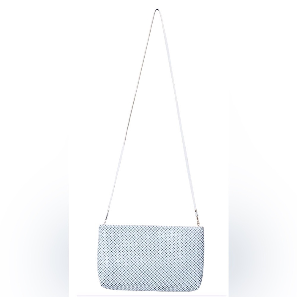 Whiting & Davis white/silver Crossbody Bag
